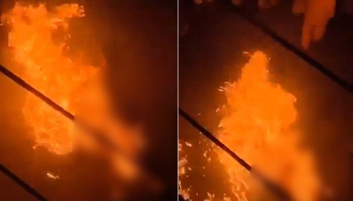 Görüntüler dehşet vericiydi!  Acımasızca işkence gördü ve öldürüldü: Cesedi sokak ortasında bu şekilde yakıldı!