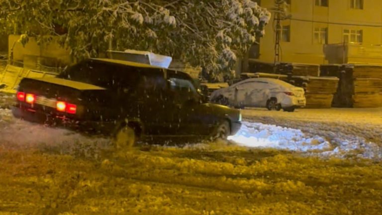 Karda kayan sürücüye 32 bin lira para cezası